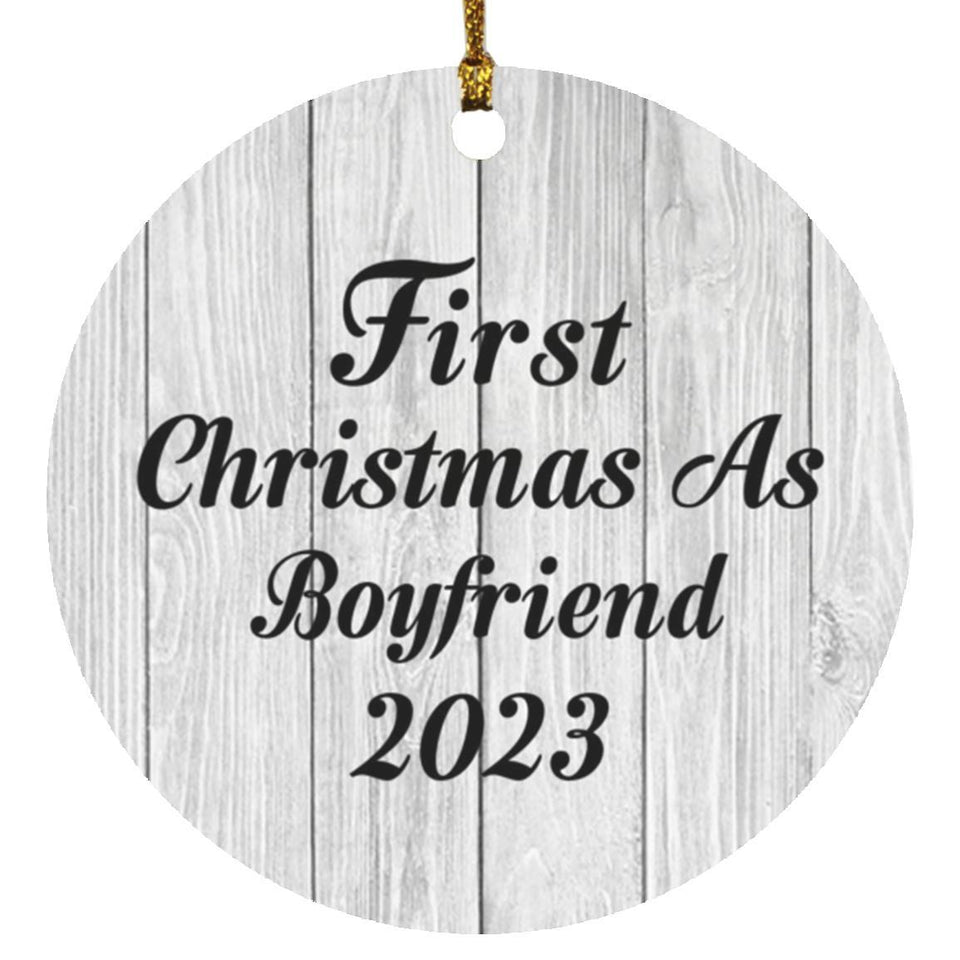 First Christmas As Boyfriend 2023 - Circle Ornament F
