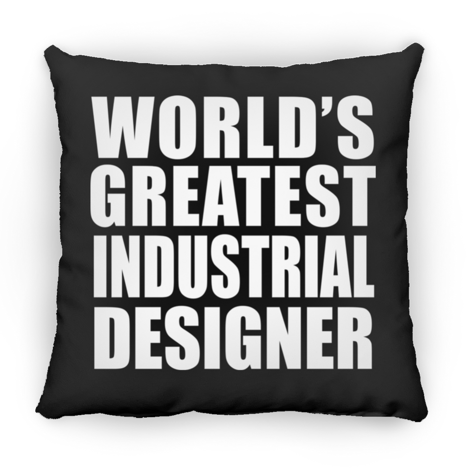 World's Greatest Industrial Designer - Throw Pillow Black