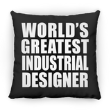World's Greatest Industrial Designer - Throw Pillow Black