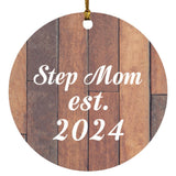 Step Mom Established Est. 2024 - Circle Ornament E