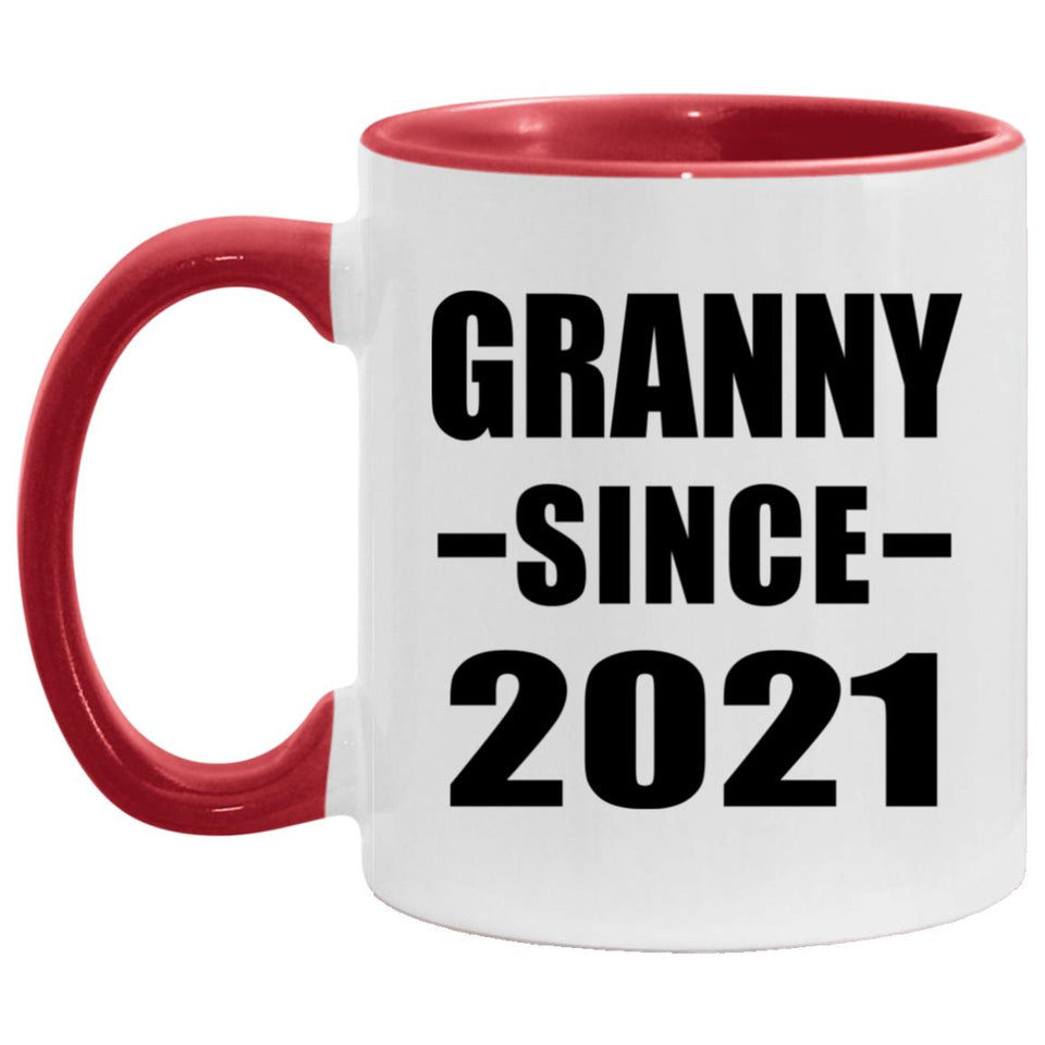 Granny Since 2021 - 11oz Accent Mug Red