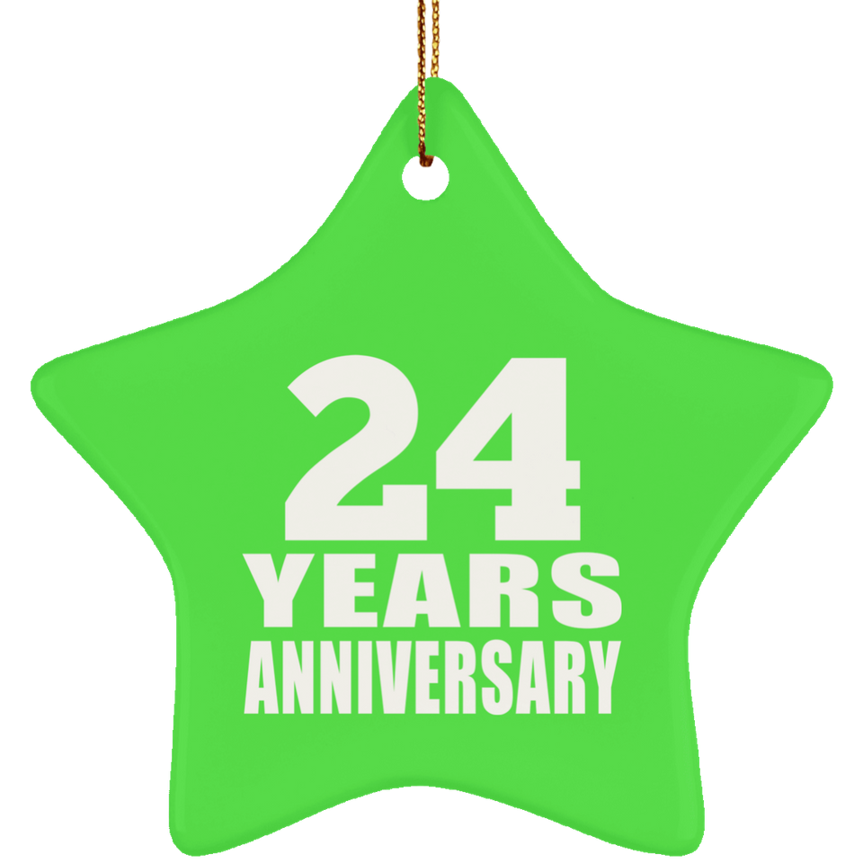 24th Anniversary 24 Years - Star Ornament