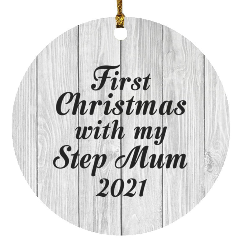 First Christmas With My Step Mum 2021 - Circle Ornament F