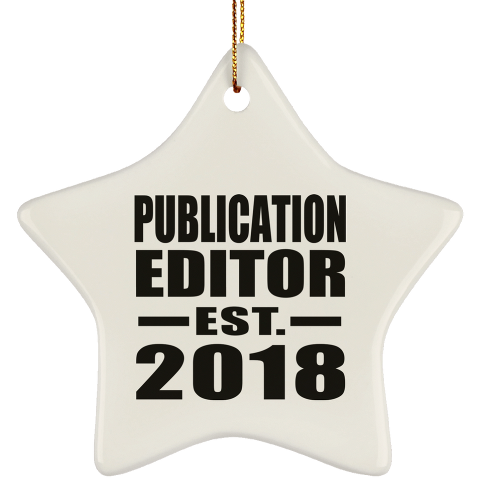 Publication Editor Established EST. 2018 - Star Ornament