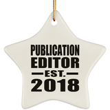 Publication Editor Established EST. 2018 - Star Ornament