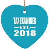 Tax Examiner Established EST. 2018 - Heart Ornament