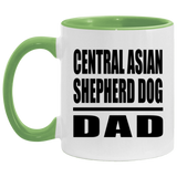 Central Asian Shepherd Dog Dad - 11oz Accent Mug Green
