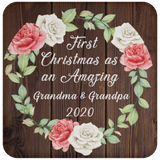 First Christmas As an Amazing Grandma & Grandpa 2020 - Drink Coaster A