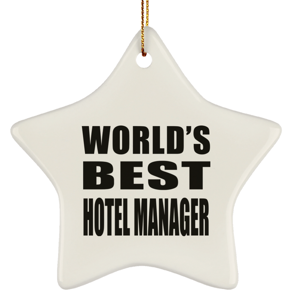 World's Best Hotel Manager - Star Ornament