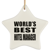 World's Best Hotel Manager - Star Ornament