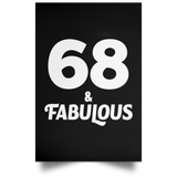 68th Birthday 68 & Fabulous - Poster Portrait