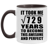 27th Birthday Took Square Root of 729 Years To Awesome - 11oz Accent Mug Black
