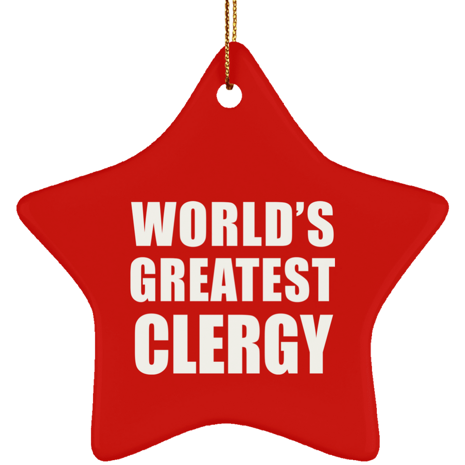 World's Greatest Clergy - Star Ornament