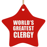 World's Greatest Clergy - Star Ornament