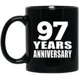 97th Anniversary 97 Years - 11 Oz Coffee Mug Black