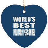 World's Best Military Personnel - Heart Ornament