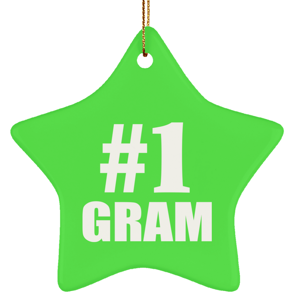 Number One #1 Gram - Star Ornament