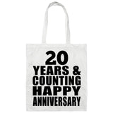 Happy 20th Anniversary 20 Years & Counting - Tote Bag White
