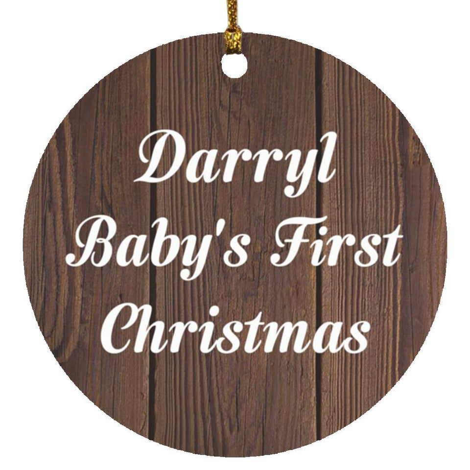Darryl Baby's First Christmas - Circle Ornament D