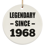 56th Birthday Legendary Since 1968 - Circle Ornament