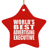 World's Best Advertising Executive - Star Ornament