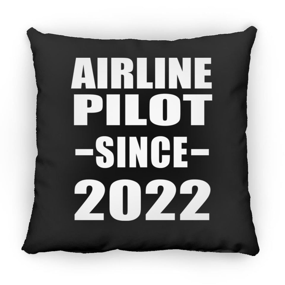 Airline Pilot Since 2022 - Throw Pillow Black