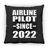 Airline Pilot Since 2022 - Throw Pillow Black