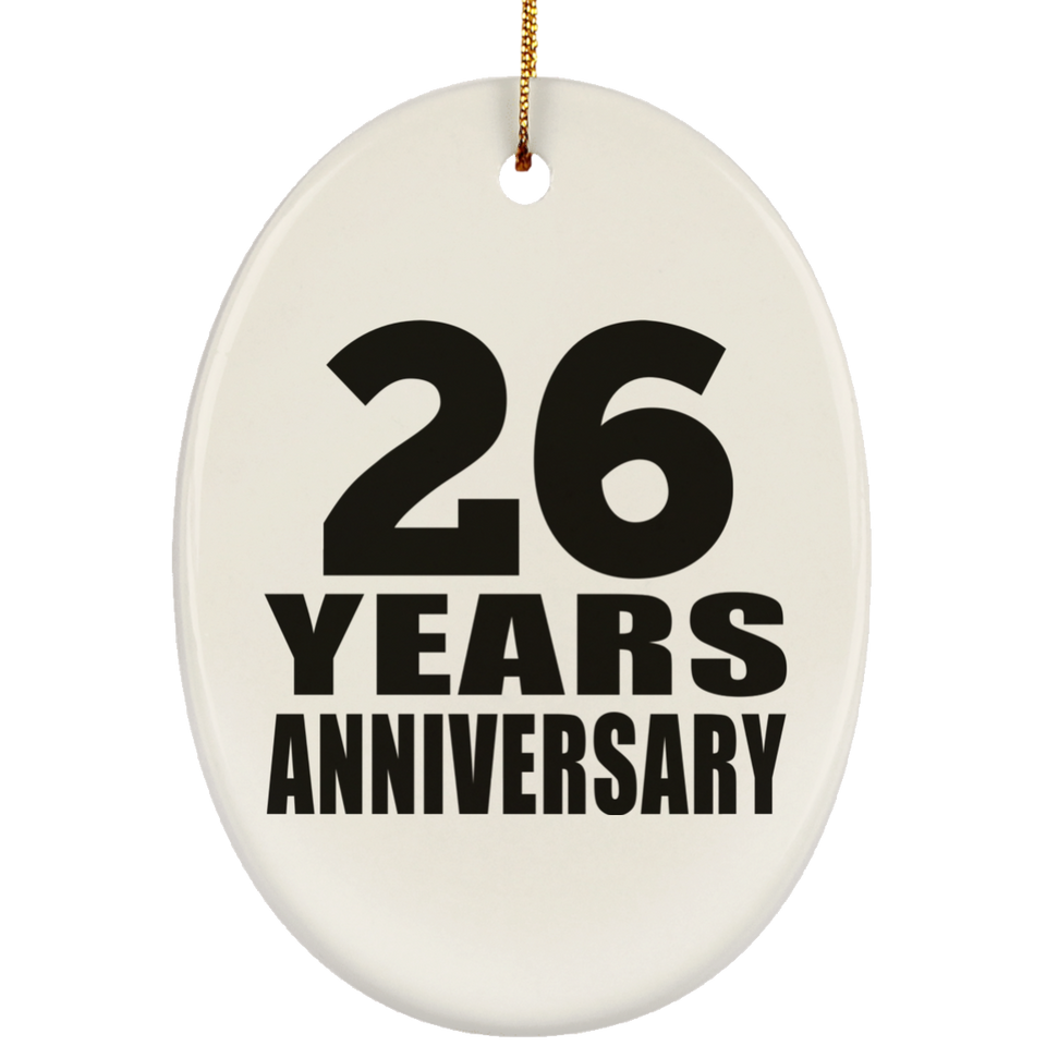 26th Anniversary 26 Years - Oval Ornament