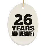 26th Anniversary 26 Years - Oval Ornament