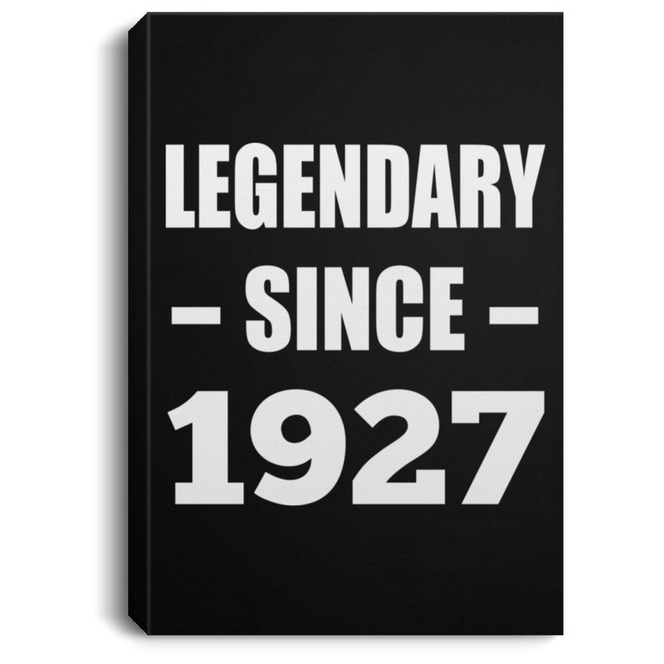 97th Birthday Legendary Since 1927 - Canvas Portrait
