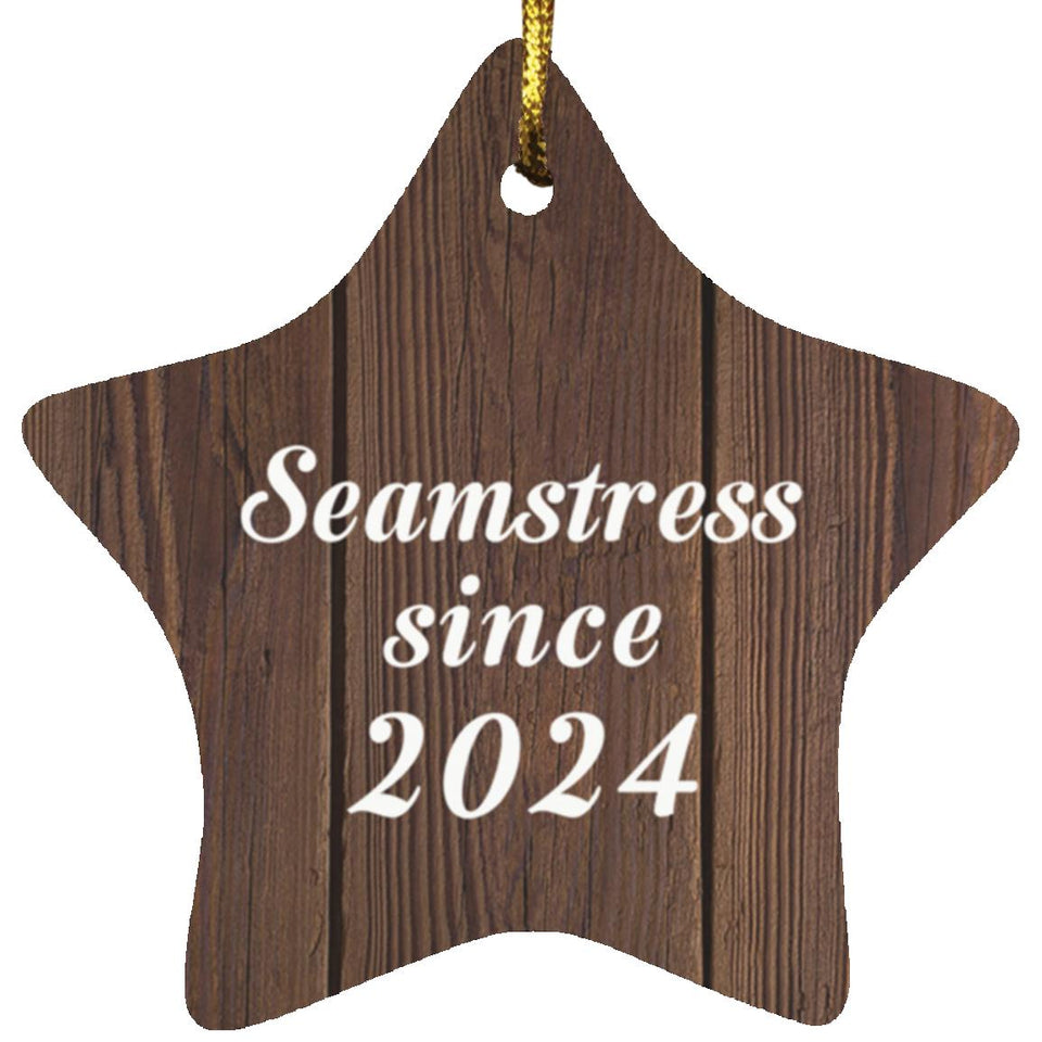 Seamstress Since 2024 - Star Ornament D