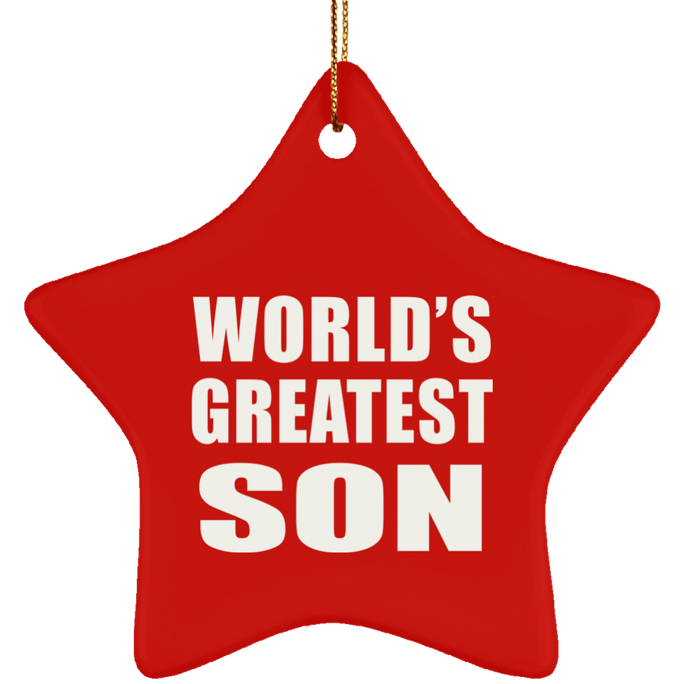 World's Greatest Son - Star Ornament