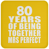 80th Anniversary 80 Years Of Being Mrs Perfect - Drink Coaster