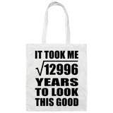 114th Birthday Took Square Root of 12996 Years To Look Good - Tote Bag White