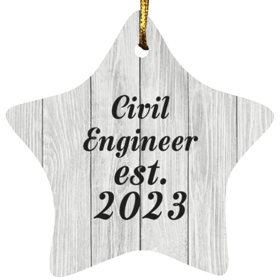 Civil Engineer Established Est. 2023 - Star Ornament F
