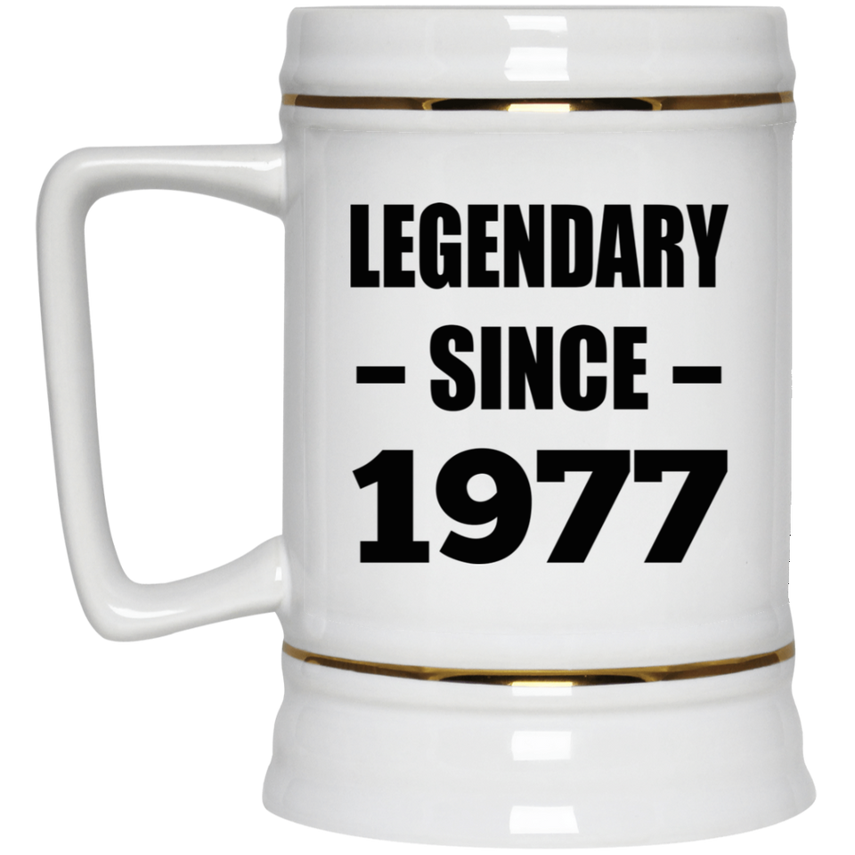47th Birthday Legendary Since 1977 - Beer Stein