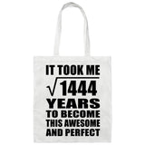 38th Birthday Took Square Root of 1444 Years To Awesome - Tote Bag White