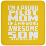 Proud Pilot Mom Of Awesome Son - Drink Coaster