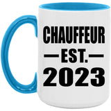 Chauffeur Established EST. 2023 - 15oz Accent Mug Blue