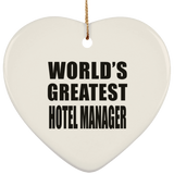 World's Greatest Hotel Manager - Heart Ornament