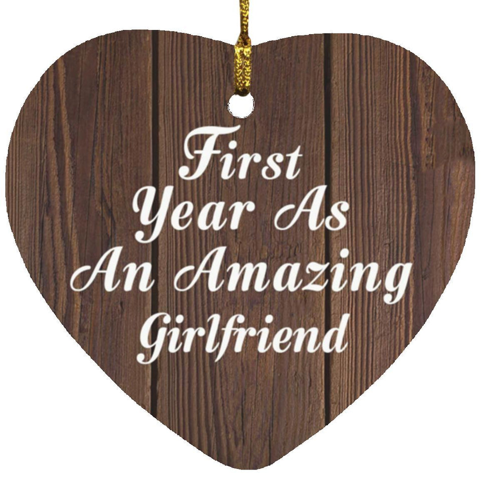 First Year As An Amazing Girlfriend - Heart Ornament D