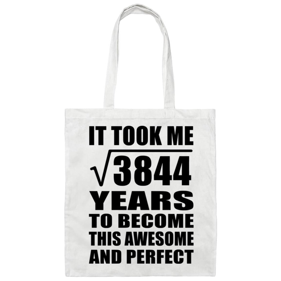62nd Birthday Took Square Root of 3844 Years To Awesome - Tote Bag White