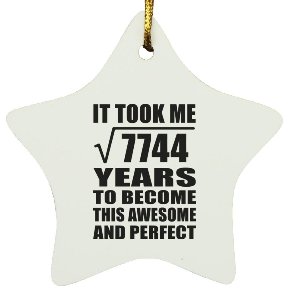 88th Birthday Took Square Root of 7744 Years To Awesome - Star Ornament