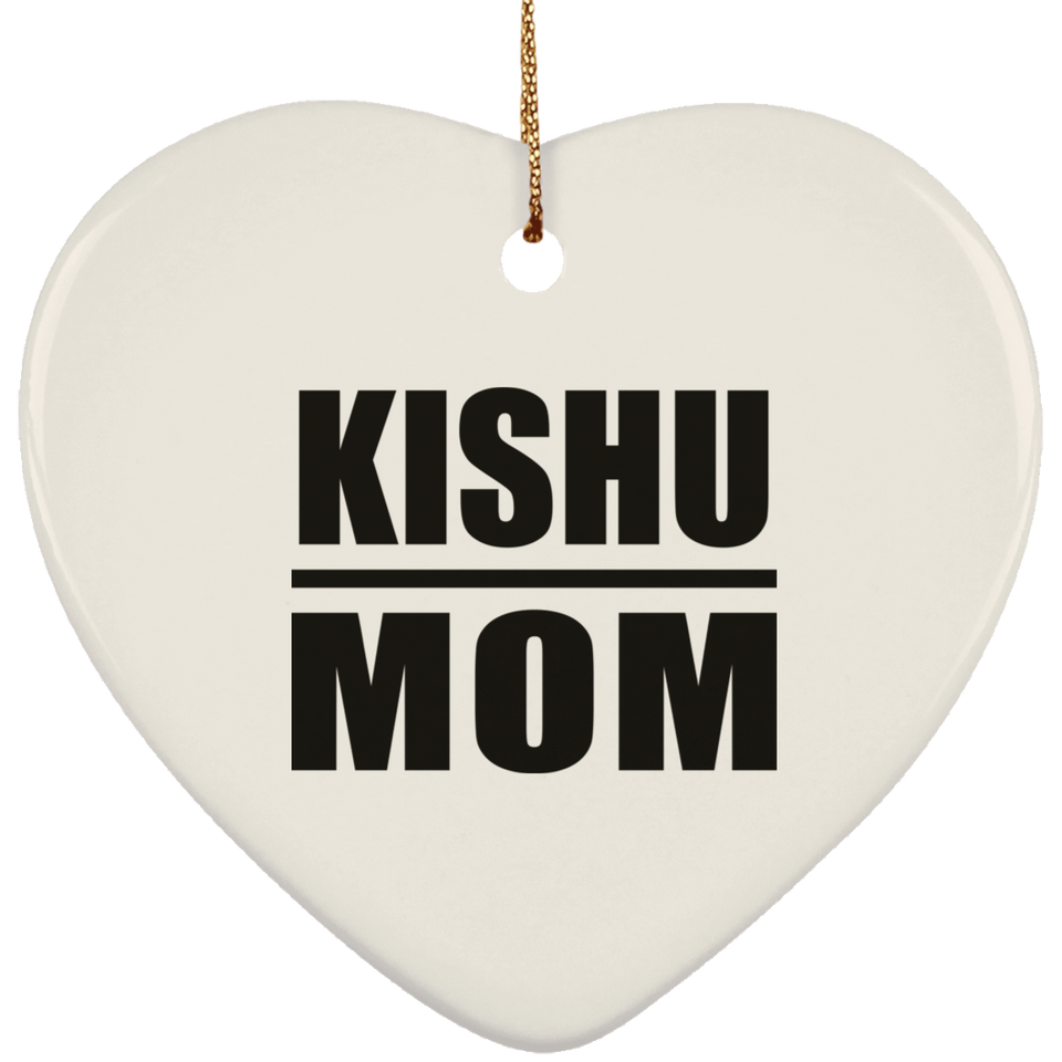 Kishu Mom - Heart Ornament