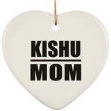 Kishu Mom - Heart Ornament