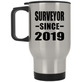 Surveyor Since 2019 - Silver Travel Mug