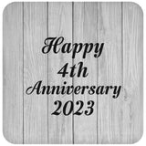 Happy 4th Anniversary 2023 - Drink Coaster F