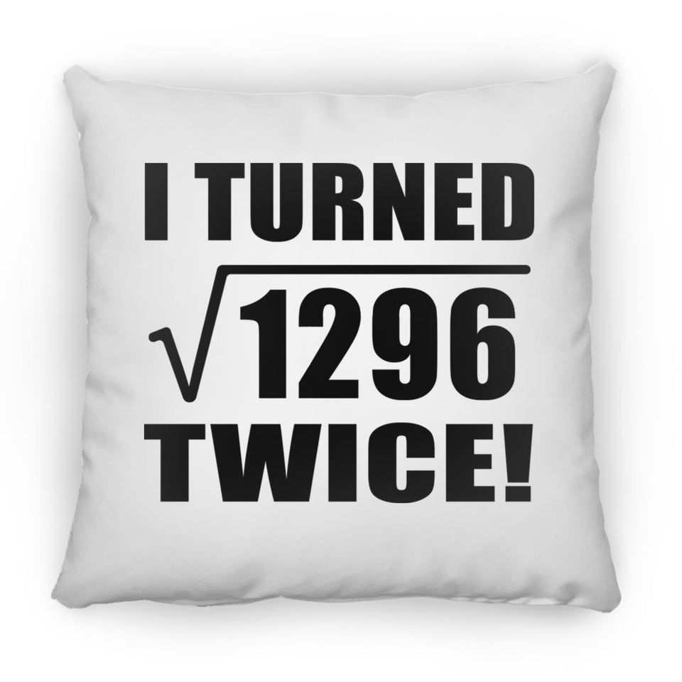 72nd Birthday I Turned Square Root of 1296 Twice - Throw Pillow