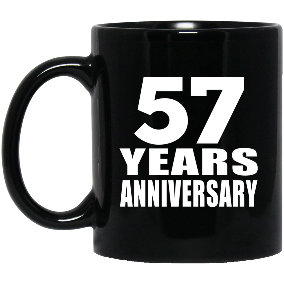 57th Anniversary 57 Years - 11 Oz Coffee Mug Black