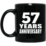 57th Anniversary 57 Years - 11 Oz Coffee Mug Black
